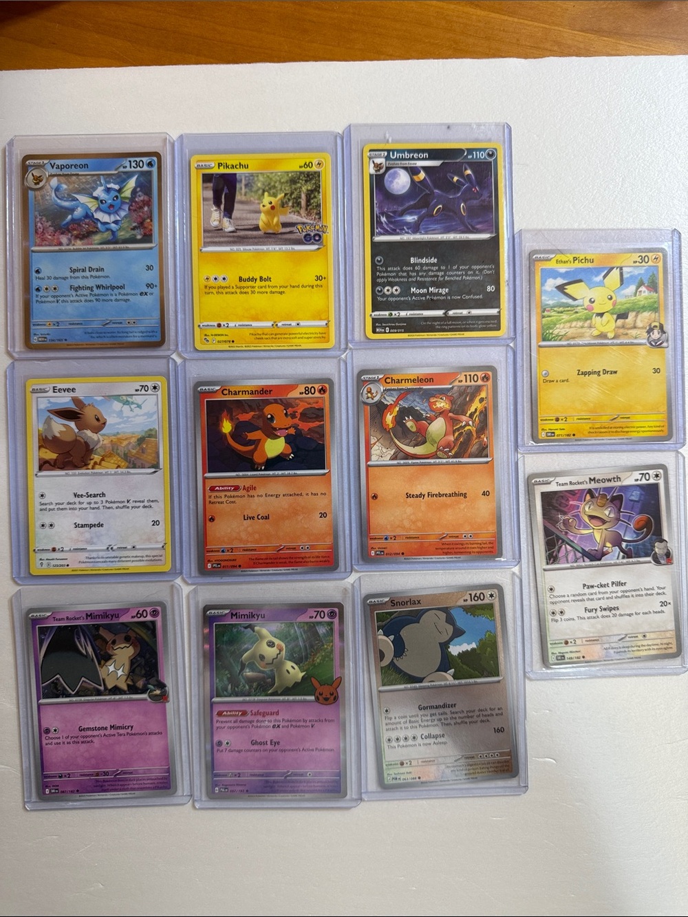 Pokemon Assorted Cards - Yellow, Blue, Black, Orange, Purple
